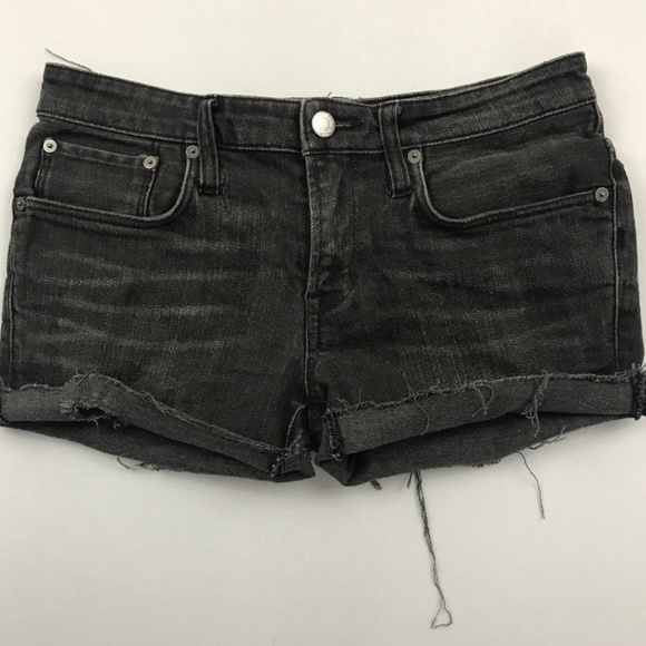 Helmut Lang Pants - Helmut Lang Women's Black Cutoff Jean Shorts